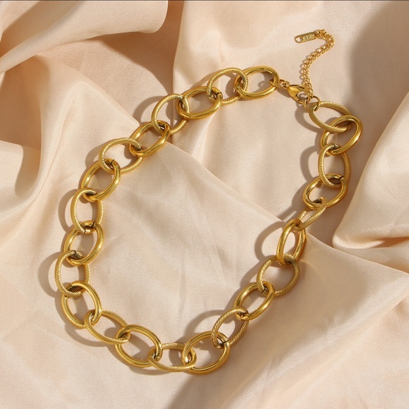 18K Gold Plated Necklace, Vintage Style Necklace, Bohemian Necklace - Picture 4 of 6